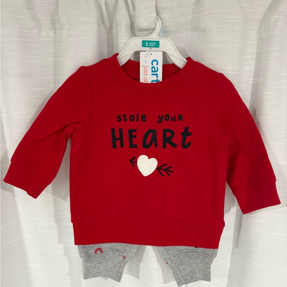 Carter's Red Kids Shirt - Stole Your Heart Design